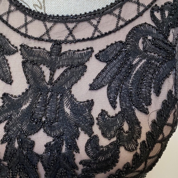 🇫🇷Molly Bracken Black Bead Gatsby Cocktail Dress - Picture 2 of 7